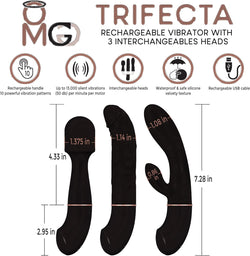 OMG Trifecta Vibrator 3 Heads - Black