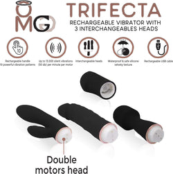 OMG Trifecta Vibrator 3 Heads - Black