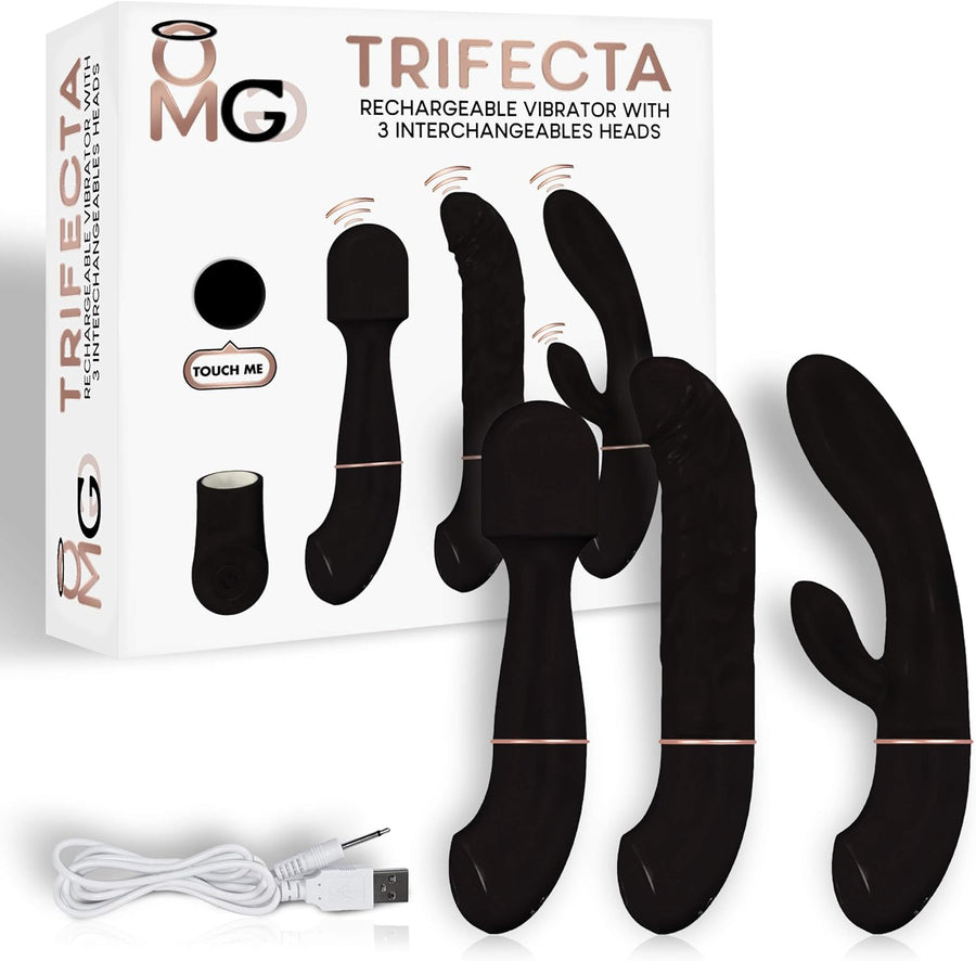 OMG Trifecta Vibrator 3 Heads - Black