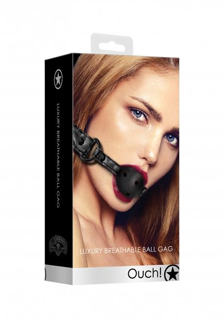Ouch! Luxury Ball Gag Breathable Black