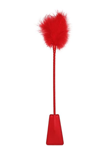 Ouch! Crop with Feather Red