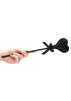 Ouch! Crop Heart Black Lace Small