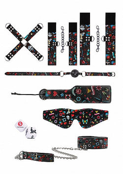 Ouch! Tattoo Style Bondage Kit Black