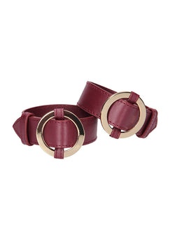 Ouch! Halo Wrist Ankle Cuffs Burgundy