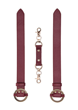 Ouch! Halo Wrist Ankle Cuffs Burgundy
