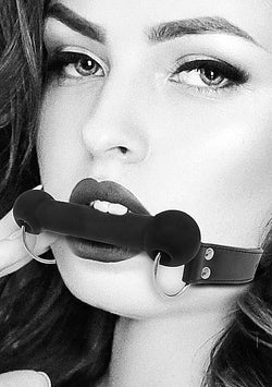 Ouch! Silicone Bit Gag Leather Straps