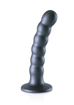 Ouch! Beaded G-Spot Dildo Gun Metal 5"