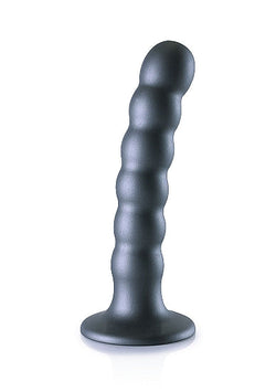 Ouch! Beaded G-Spot Dildo Gun Metal 5"