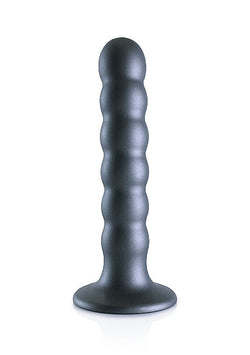 Ouch! Beaded G-Spot Dildo Gun Metal 5"