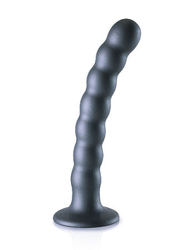 Ouch! Beaded G-Spot Dildo Gun Metal 6.5"