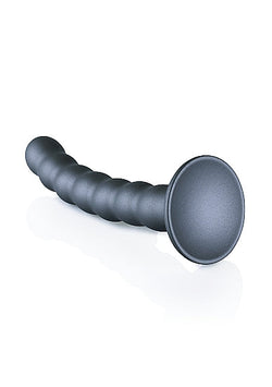 Ouch! Beaded G-Spot Dildo Gun Metal 6.5"