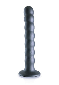 Ouch! Beaded G-Spot Dildo Gun Metal 6.5"