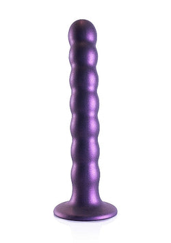 Ouch! Beaded G-Spot Dildo Metallic Purple 6.5"