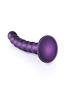 Ouch! Beaded G-Spot Dildo Metallic Purple 6.5"