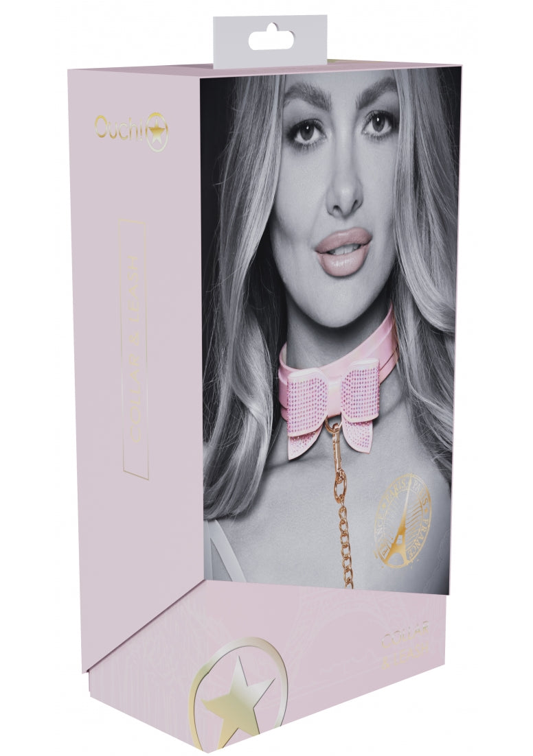 Ouch! Paris Collection Collar Leash Pink