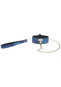 Ouch! Florence Collar with Leash Blue