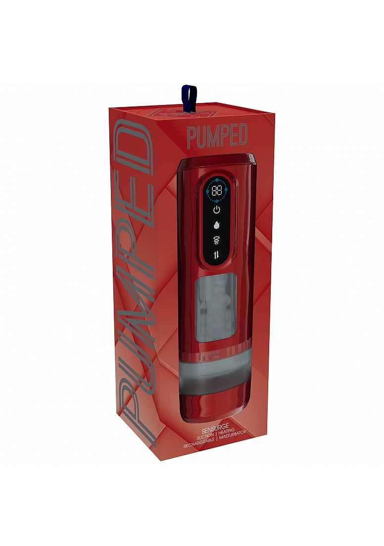Pumped Sensurge Auto Heating Male Pump Red
