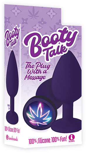 Booty Talk Neon Leaf Butt Plug