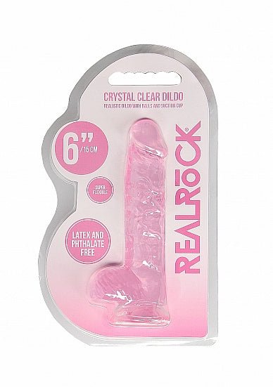 RealRock CC Dildo Balls Pink 6"
