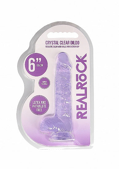 RealRock CC Dildo Balls Purple 6"
