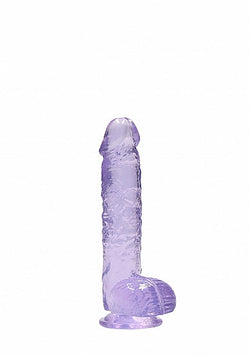 RealRock CC Dildo Balls Purple 6"