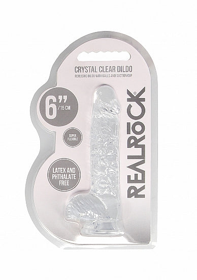 RealRock CC Dildo Balls Transparent 6"