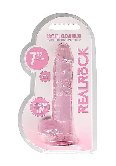 RealRock CC Dildo Balls Pink 7"
