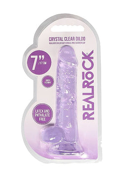 RealRock CC Dildo Balls Purple 7"
