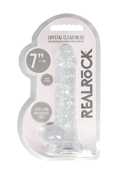 RealRock CC Dildo Balls Transparent 7"