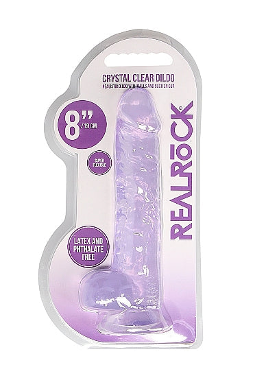 RealRock CC Dildo Balls Purple 8"
