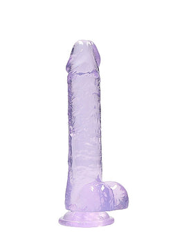 RealRock CC Dildo Balls Purple 8"