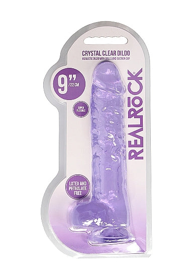 RealRock CC Dildo Balls Purple 9"