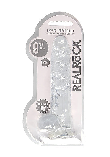 RealRock CC Dildo Balls Transparent 9"