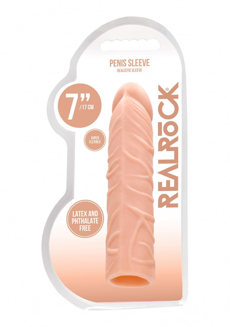 RealRock Penis Sleeve Slim Flesh 7"