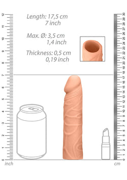 RealRock Penis Sleeve Slim Flesh 7"