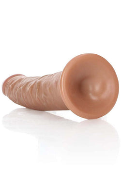 Realrock Slim Dildo Suction Cup Tan 6"