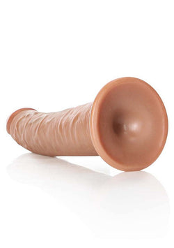 Realrock Slim Dildo Suction Cup Tan 8"
