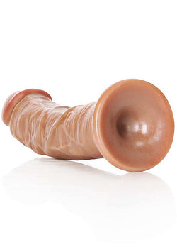 Realrock Curved Dildo Suction Cup Tan 6"
