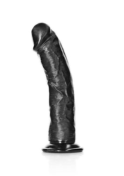 Realrock Curved Realistic Dildo Suction Cup Black 7 inch