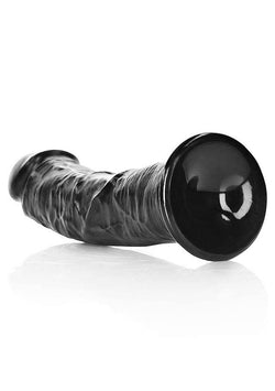 Realrock Curved Realistic Dildo Suction Cup Black 7 inch