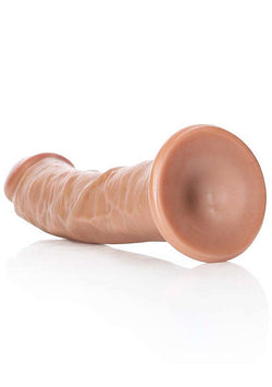 Realrock - Curved Realistic Dildo Suction Cup Tan 8"