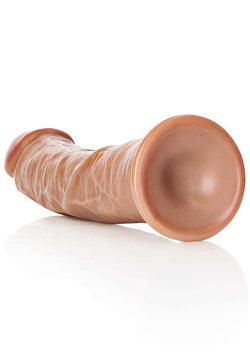 Realrock - Curved Realistic Dildo Suction Cup Tan 9"