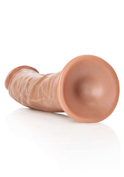 Realrock Curved Dildo Suction Cup Tan 10"
