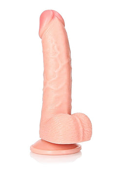RealRock Curved Realistic Dildo With Balls 6"