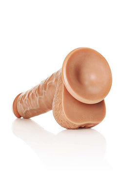 Realrock Dildo with Balls Suction Cup Tan 11"