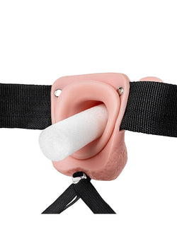 RealRock Hollow Strap-On With Balls 7"