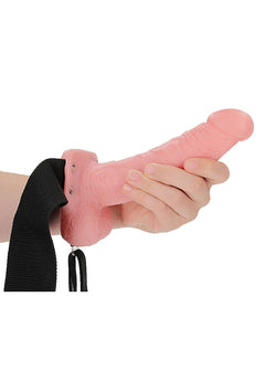 RealRock Hollow Strap-On With Balls 7"