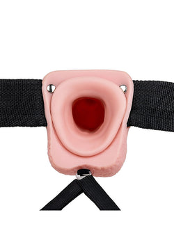 RealRock Hollow Strap-On With Balls 7"