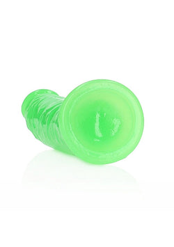 RealRock Slim Glow in the Dark Dildo Green 6"