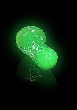 RealRock Slim Glow in the Dark Dildo Green 6"